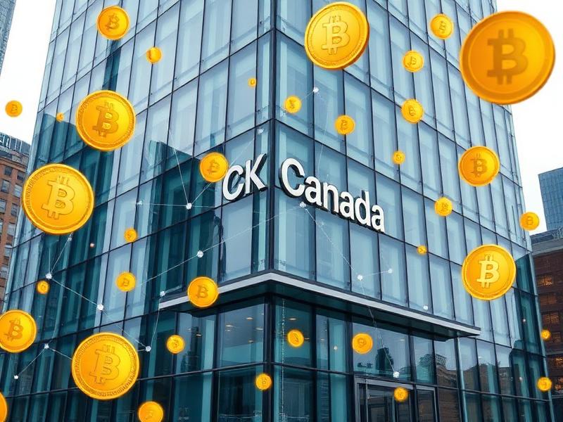 Canadian banks embracing cryptocurrency trading platforms with digital interface displays
