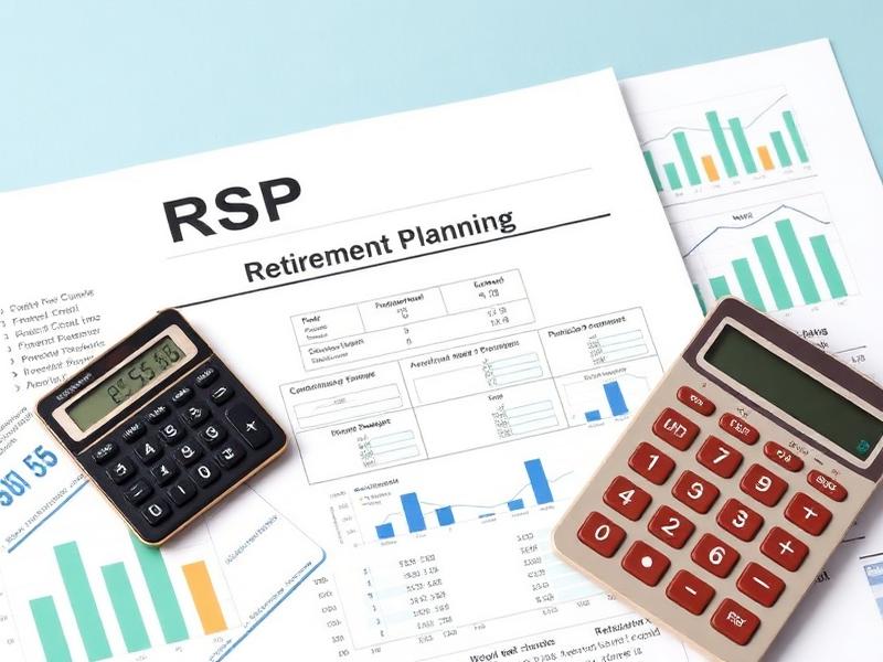 RRSP retirement planning documents and calculator showing 2025 contribution limits