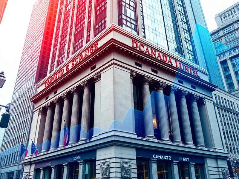 Toronto Stock Exchange trading floor showing record high activity and energy sector performance